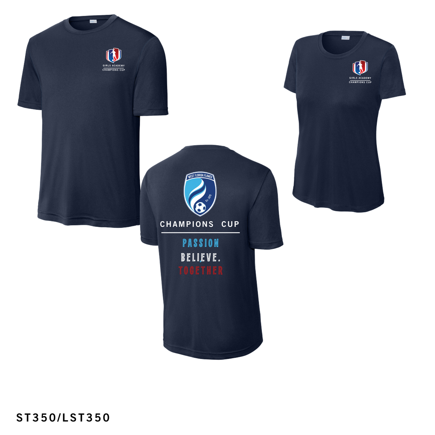 West Florida Flames Champions Cup Performance Tee