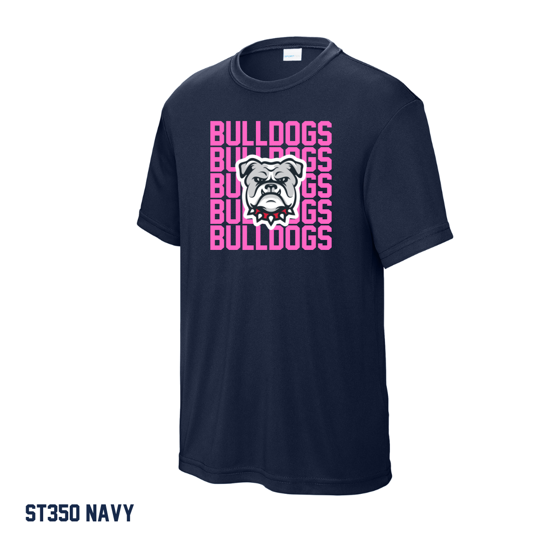 Bulldogs - PINK OUT Youth & Adult ST350 / YST250 Sport-Tek® PosiCharge® Competitor™ Tee