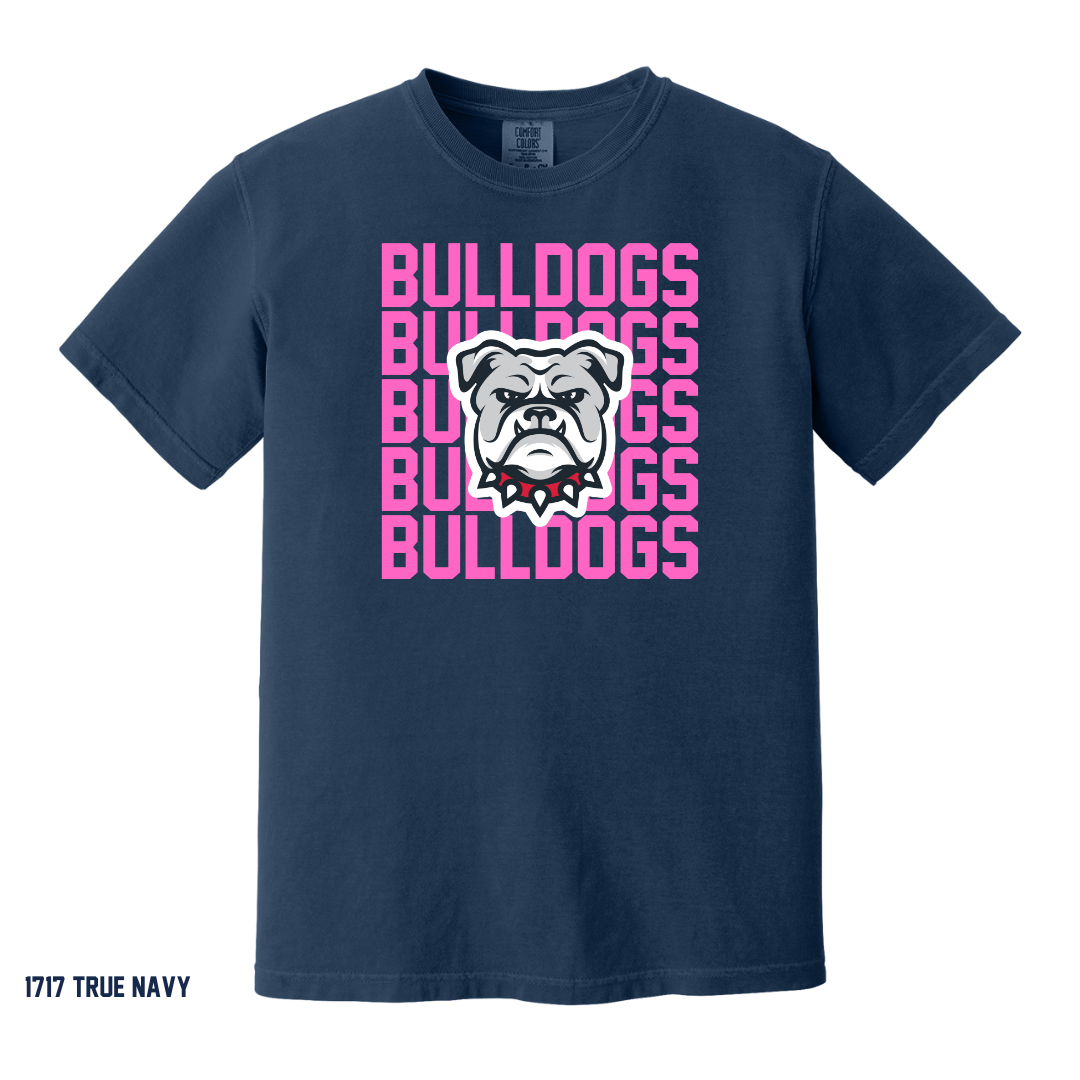 Bulldogs - PINK OUT Adult 1717  Comfort Colors® Heavyweight Ring Spun Tee