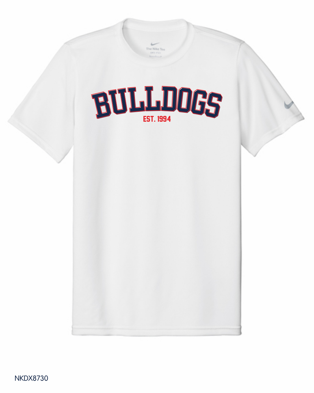 Bulldogs - Youth, Adult, Women's NKDX8730 / NKDX8734 / NKDX8787 Nike Swoosh Sleeve rLegend Tee