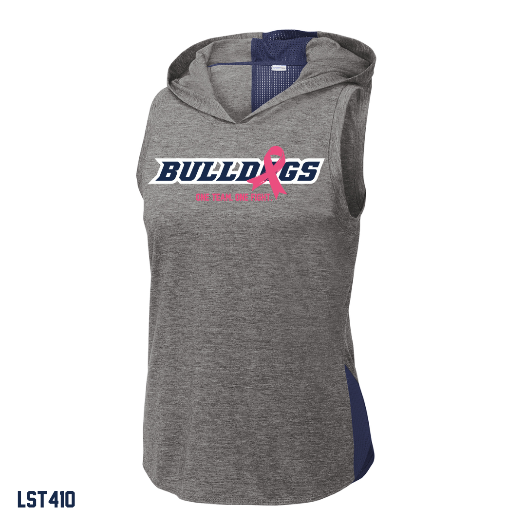 Bulldogs - PINK OUT Women's LST410 Sport-Tek® Women's PosiCharge ® Tri-Blend Wicking Draft Hoodie Tank