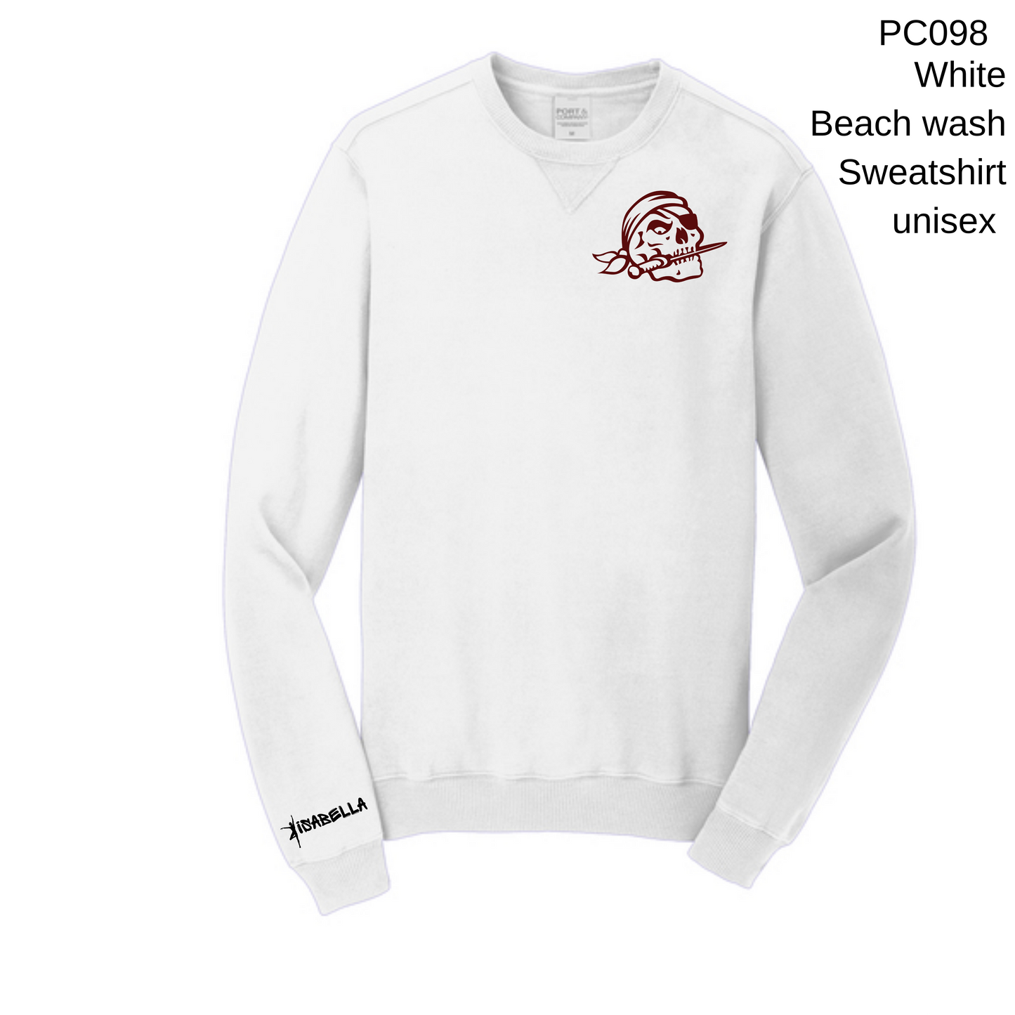 BRHS Black Pearls PC098 - Pirate Skull, Black Pearl Dance on back (White letters on grey, black letters on white)