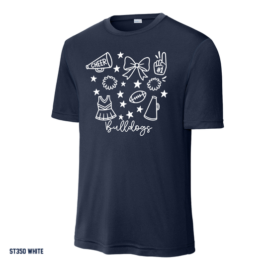 Bulldogs - CHEER Youth & Adult ST350 / YST250 Sport-Tek® PosiCharge® Competitor™ Tee
