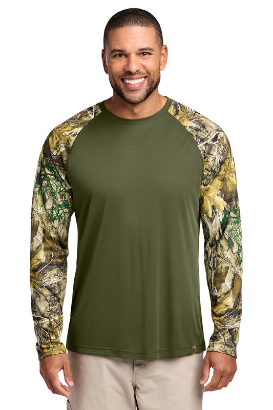 RU151LS Russell Outdoors™ Realtree® Colorblock Performance Long Sleeve Tee