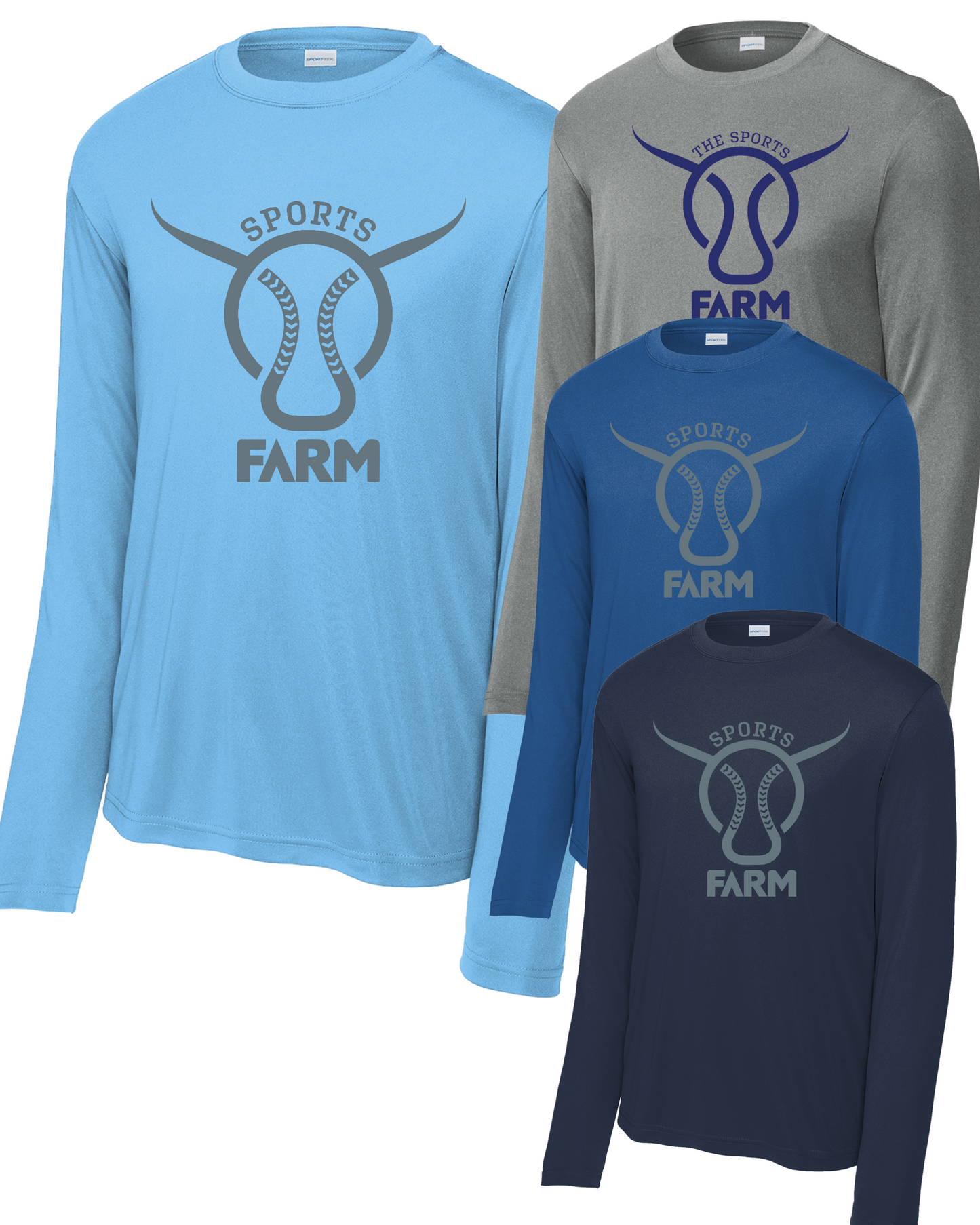 Sports Farm - Sport-Tek® Long Sleeve PosiCharge® Competitor™ Tee. ST350LS/YST350LS