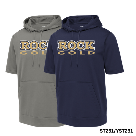 Rock Gold ST251  Sport-Tek® Sport-Wick® Fleece Short Sleeve Hooded Pullover