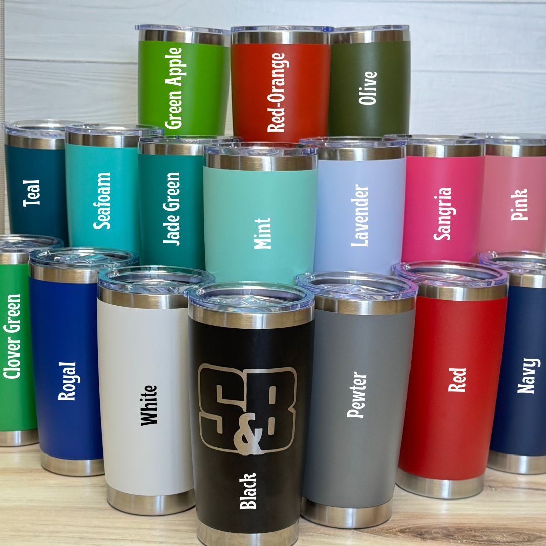 20 Ounce Powder Coated Tumbler