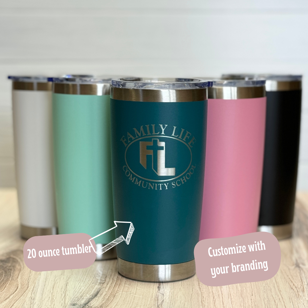 20 Ounce Powder Coated Tumbler
