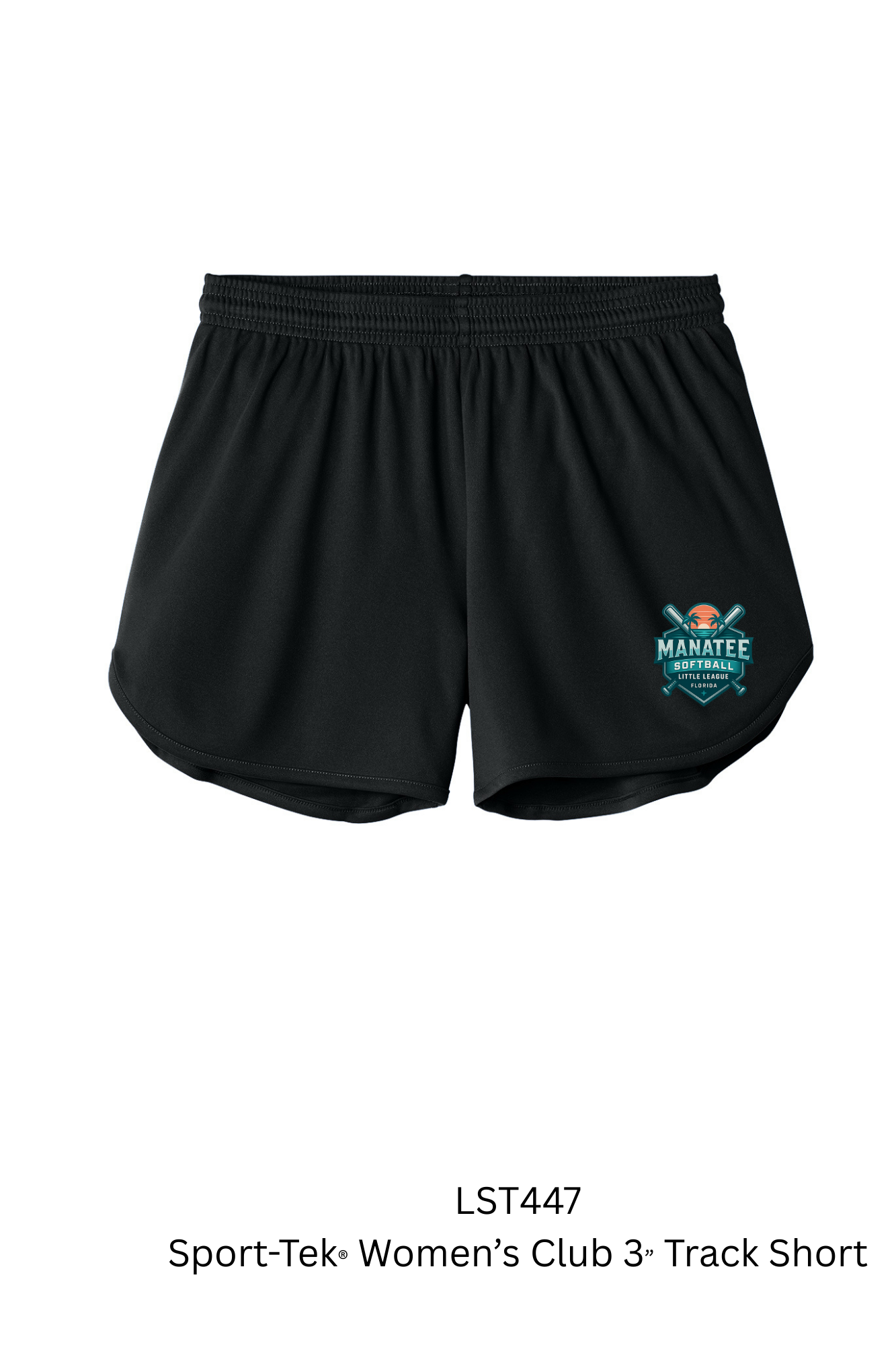 Manatee Softball LST447 New Sport-Tek® Women’s Club 3” Track Short