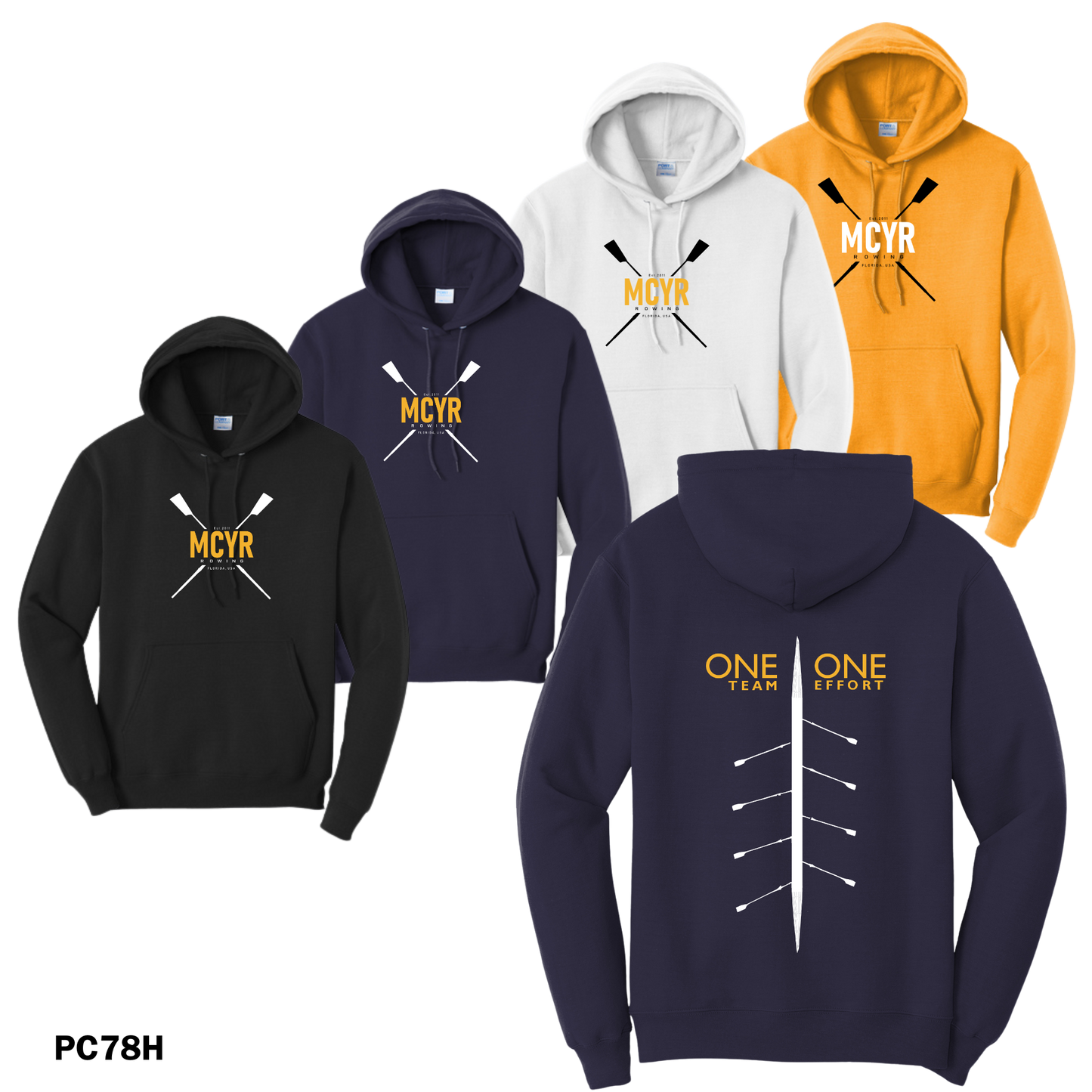 Manatee Rowing Adult Port & Company® - Core Fleece Pullover Hooded Sweatshirt PC78H Winter 2026 Collection