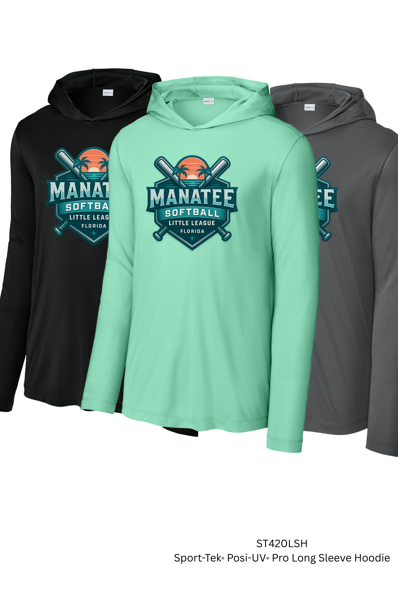 Manatee Softball  Sport-Tek® Posi-UV® Pro Long Sleeve Hooded ST420LSH/YST420LSH (Copy)