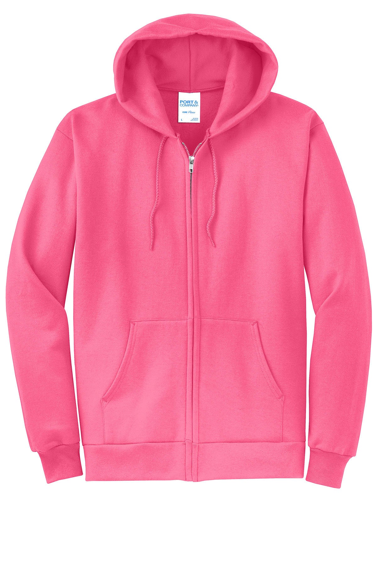 Port & Company® - Core Fleece Full-Zip Hooded Sweatshirt. PC78ZH