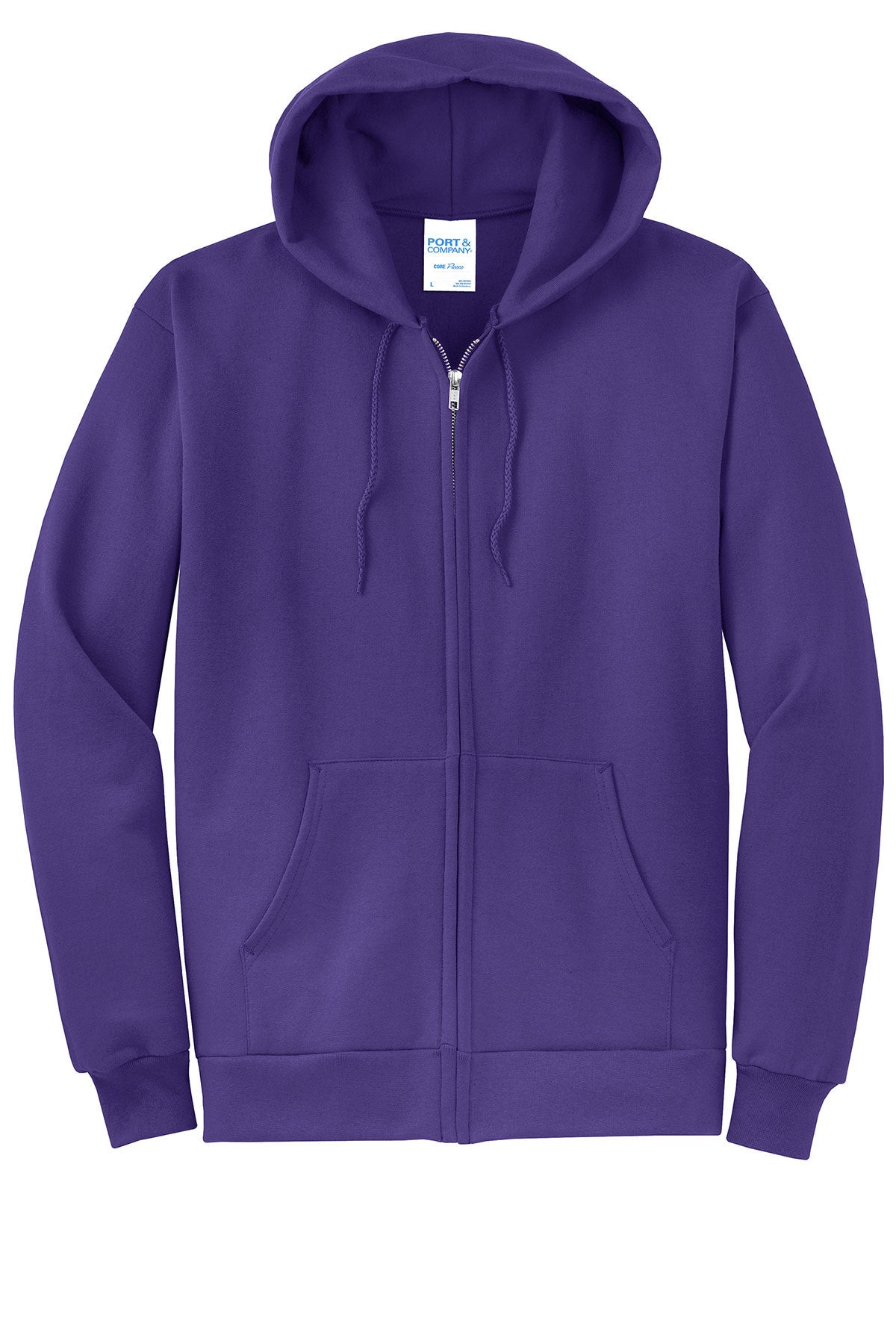 Port & Company® - Core Fleece Full-Zip Hooded Sweatshirt. PC78ZH