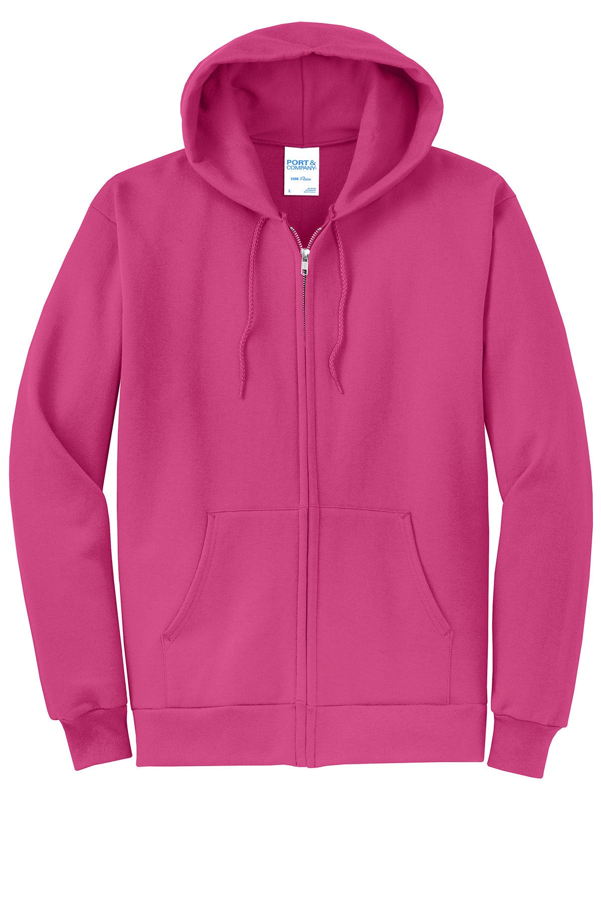 Port & Company® - Core Fleece Full-Zip Hooded Sweatshirt. PC78ZH