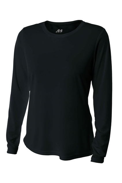 A4 WOMEN'S LONG SLEEVE PERFORMANCE CREW NW3002