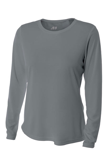 A4 WOMEN'S LONG SLEEVE PERFORMANCE CREW NW3002
