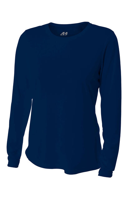 A4 WOMEN'S LONG SLEEVE PERFORMANCE CREW NW3002