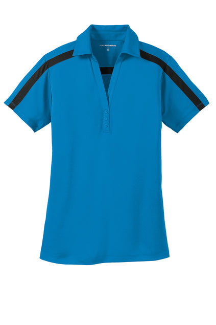 L547 Port Authority® Women's Silk Touch™ Performance Colorblock Stripe Polo