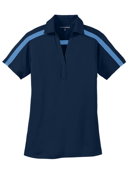 L547 Port Authority® Women's Silk Touch™ Performance Colorblock Stripe Polo