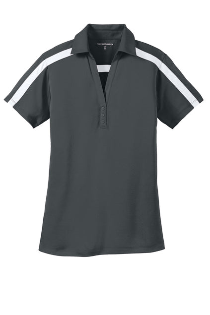 L547 Port Authority® Women's Silk Touch™ Performance Colorblock Stripe Polo
