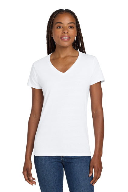 Gildan® Women's Heavy Cotton™ 100% Cotton V-Neck T-Shirt 5V00L