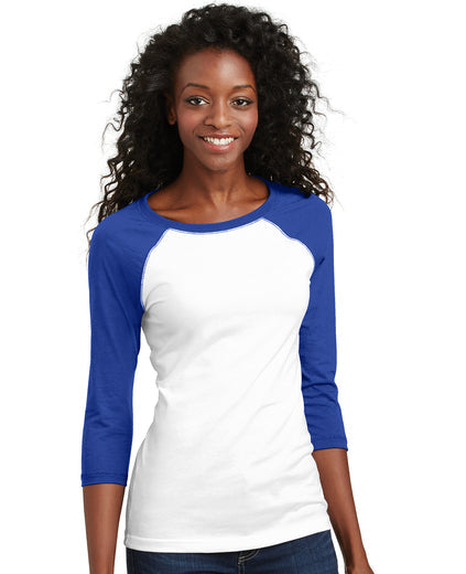 District Juniors 50/50 3/4 Sleeve Raglan Tee