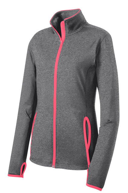 LST853 Sport-Tek® Women's Sport-Wick® Stretch Contrast Full-Zip Jacket
