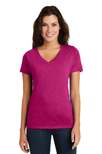 District Women's Super Slub Vneck Tee DM3501