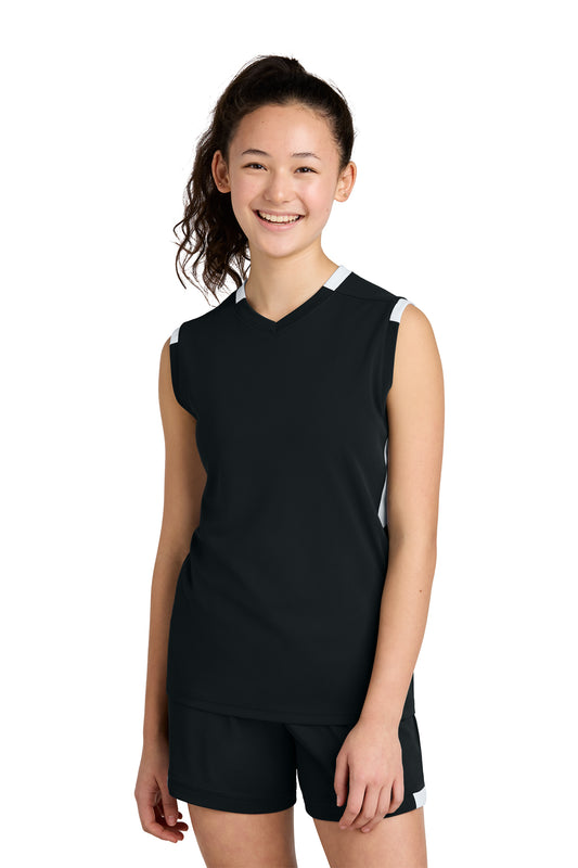 Youth Sport TEk Club Sleeveless Vneck Tee YST441