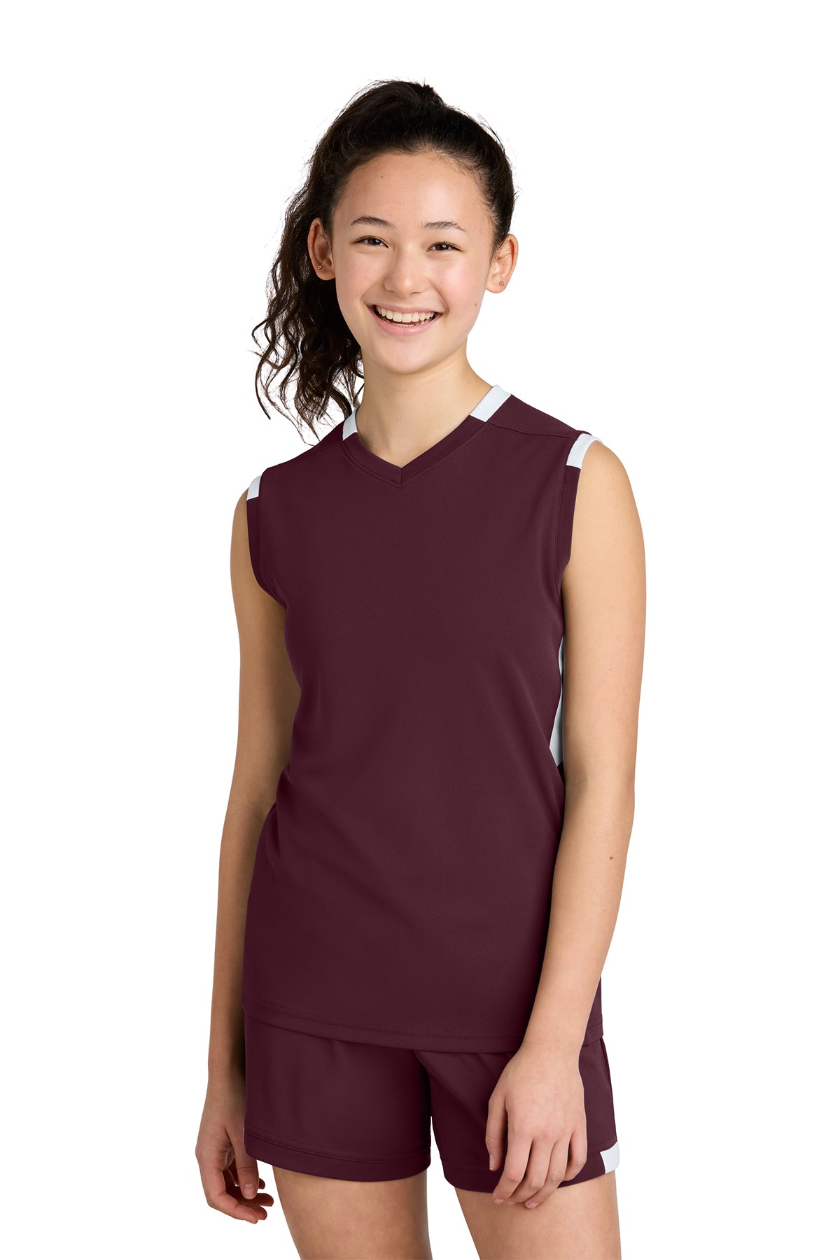 Youth Sport TEk Club Sleeveless Vneck Tee YST441