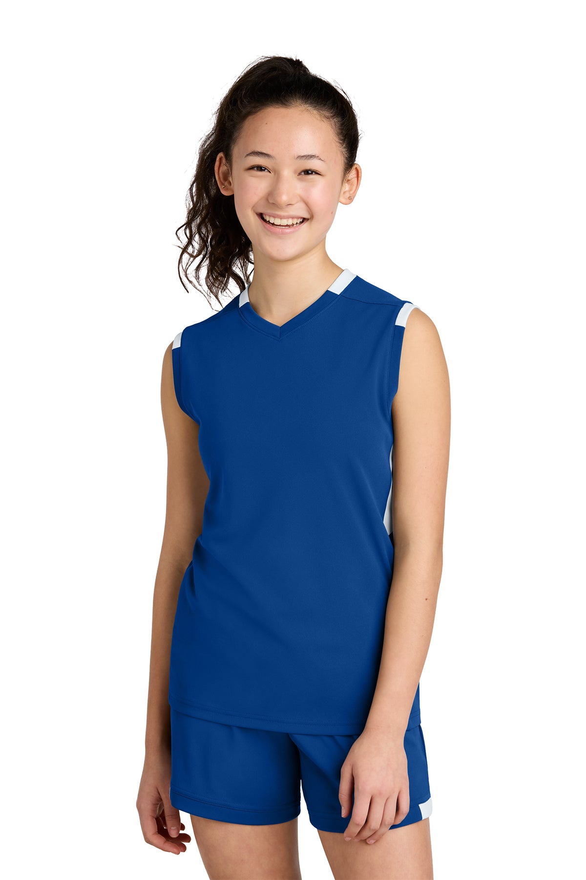 Youth Sport TEk Club Sleeveless Vneck Tee YST441