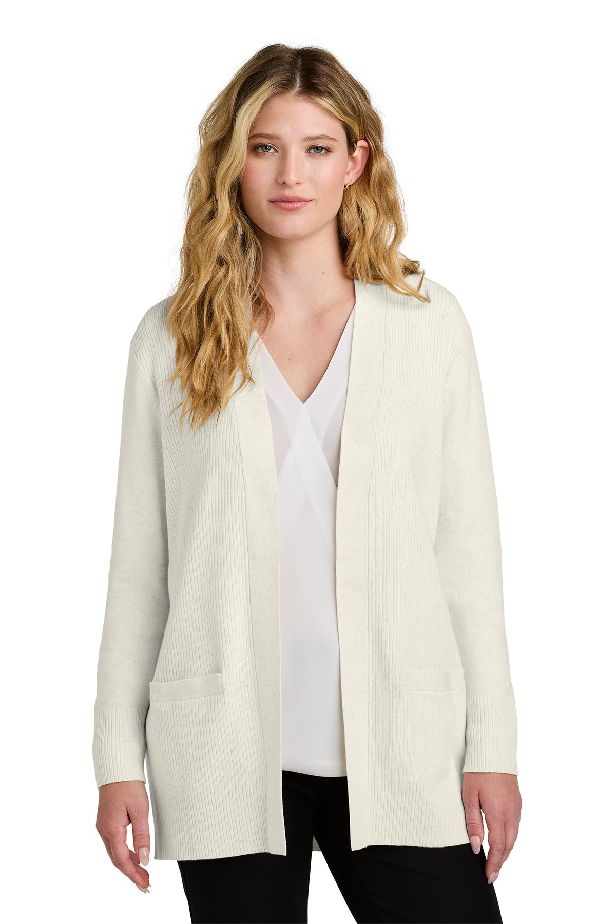 LSW2890  Port Authority® Women’s Easy Care Open-Front Cardigan Sweater