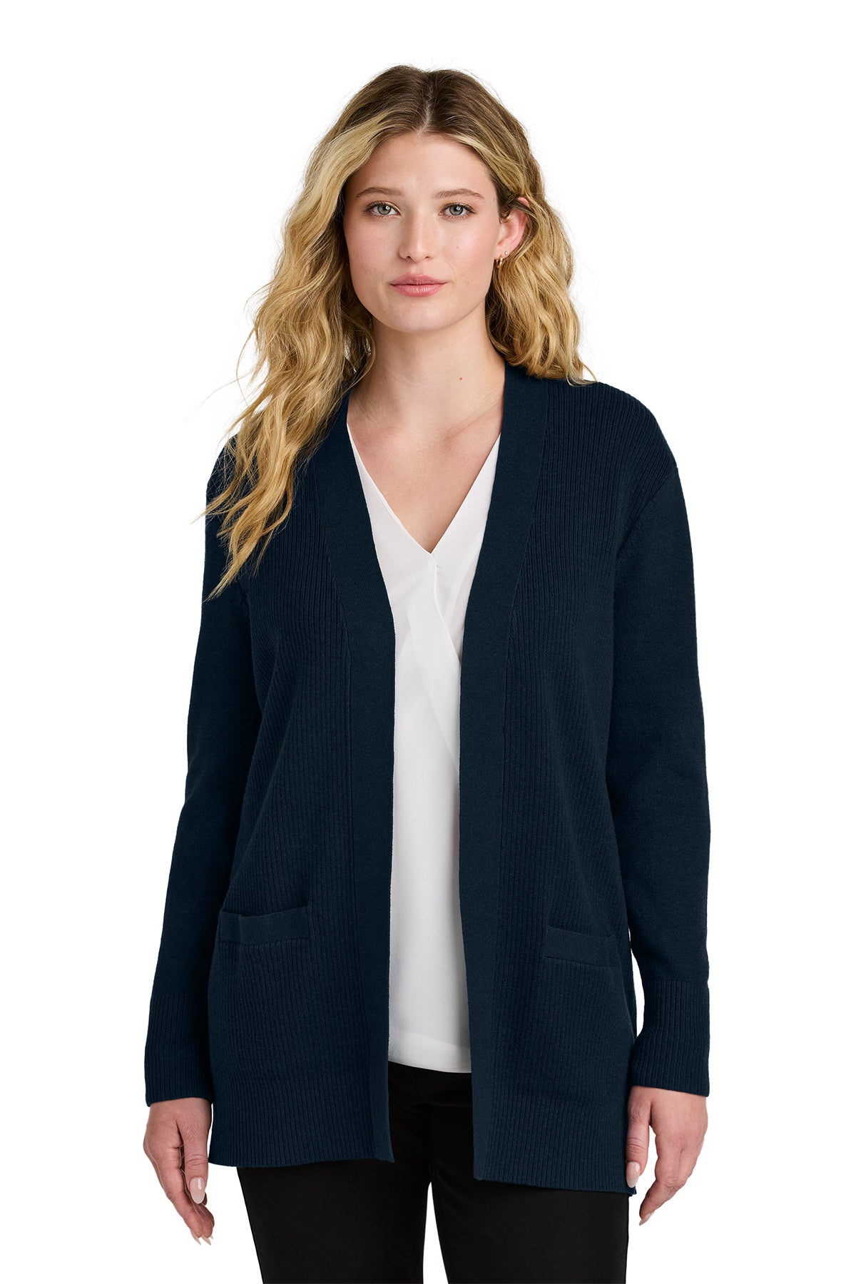 LSW2890  Port Authority® Women’s Easy Care Open-Front Cardigan Sweater