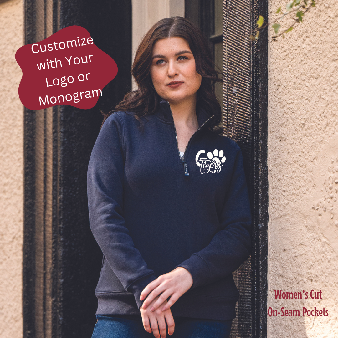 Charles River Ladies Crosswind 1/4 Zip Sweater