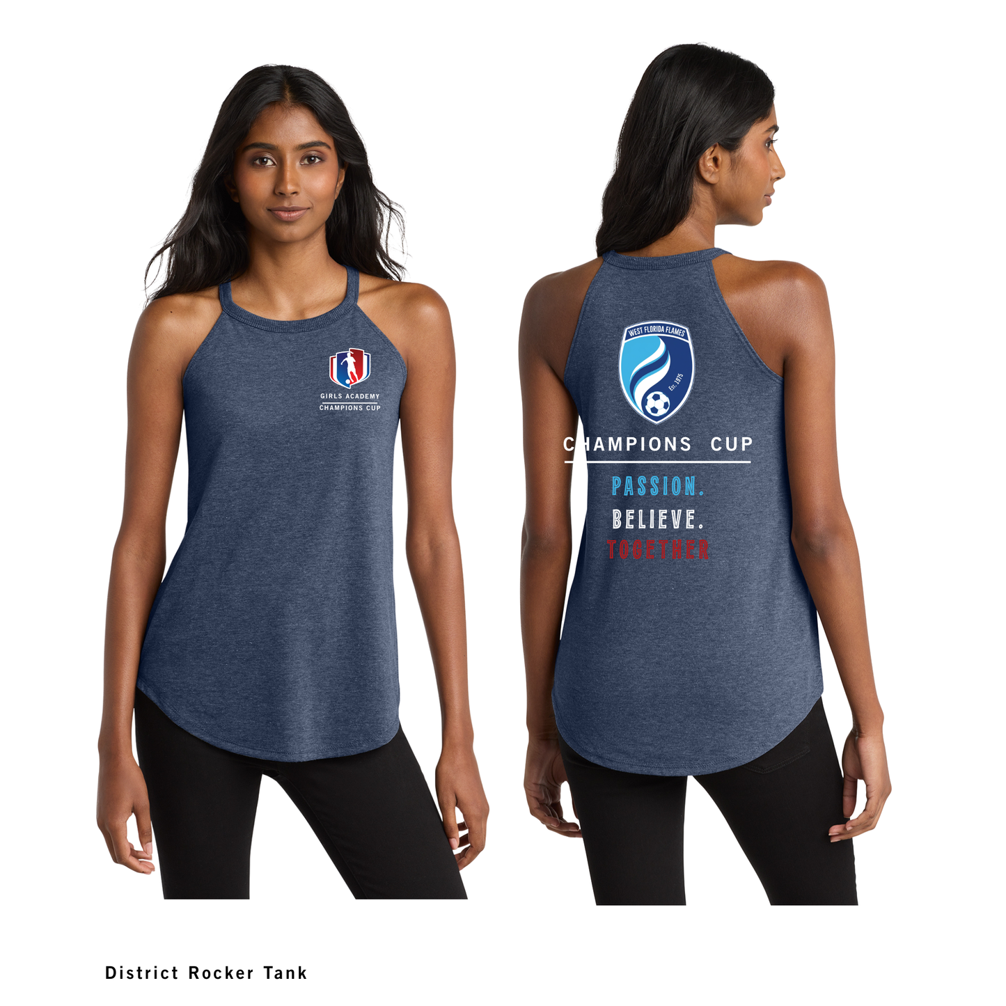 West Florida Flames Women's Perfect Tri Rocker Tank