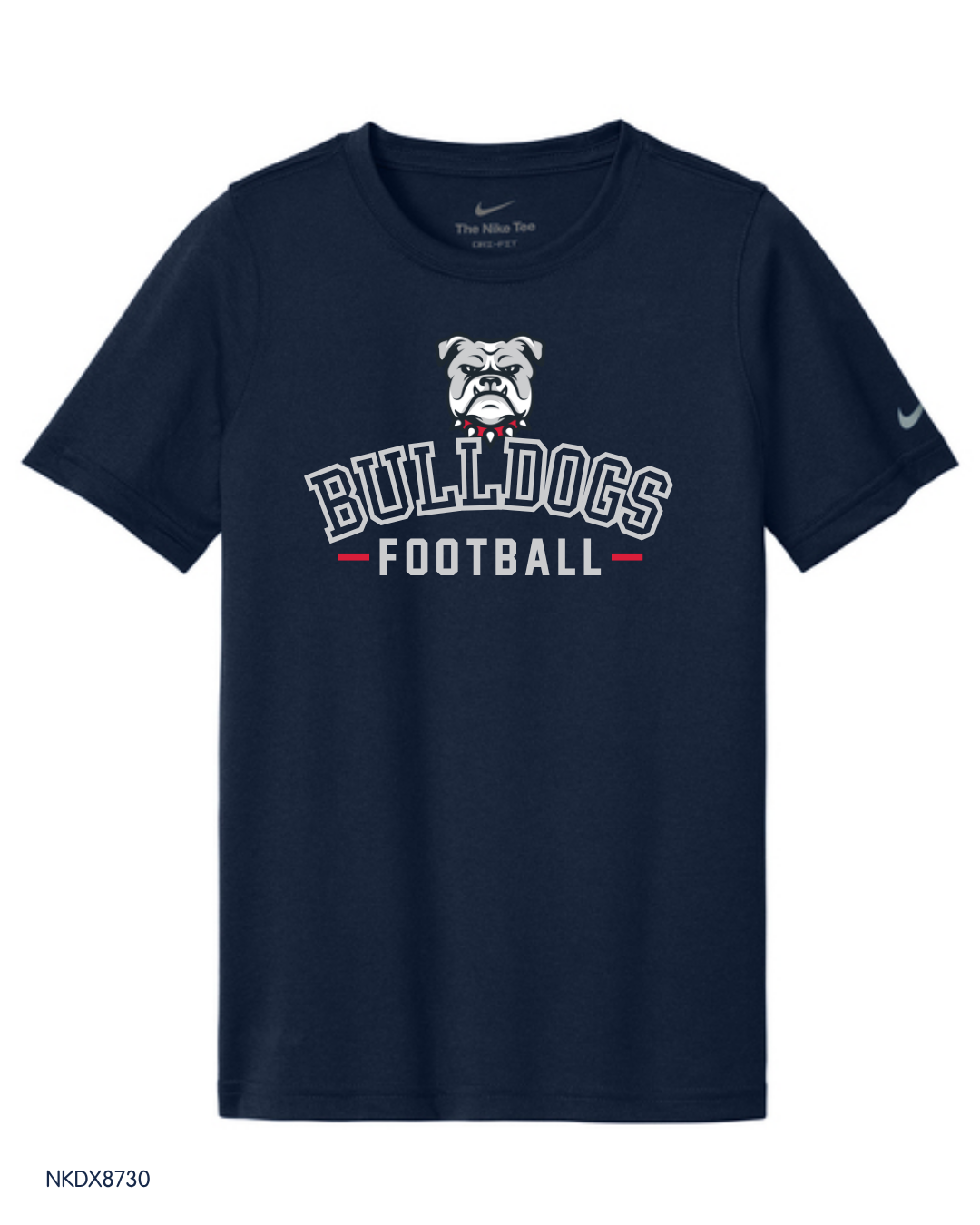 Bulldogs - Youth, Adult, Women's NKDX8730 / NKDX8734 / NKDX8787 Nike Swoosh Sleeve rLegend Tee