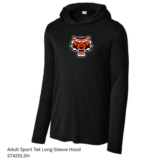 Rawlings Tigers - ST420LSH  Adult Sport-Tek® Posi-UV® Pro Long Sleeve Hoodie