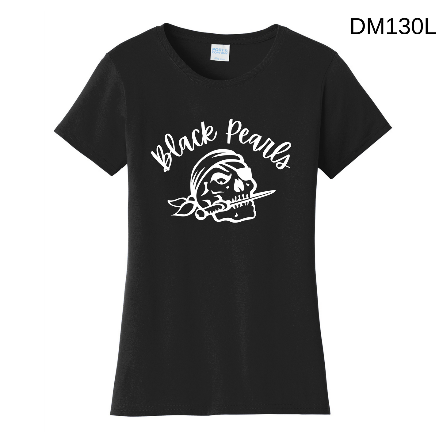 Black Pearls District Tri-blend DM130/Dm1350L - Pirate Head with Black Pearls