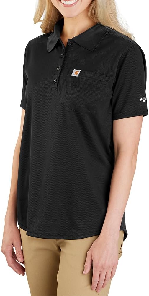 Carhartt Women's Force Relaxed Fit Lightweight Short-Sleeve Pocket Polo