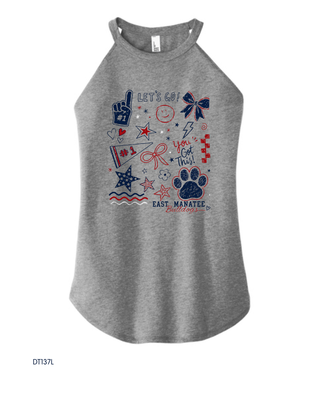 Bulldogs - Womens DT137L District® Women’s Perfect Tri® Rocker Tank