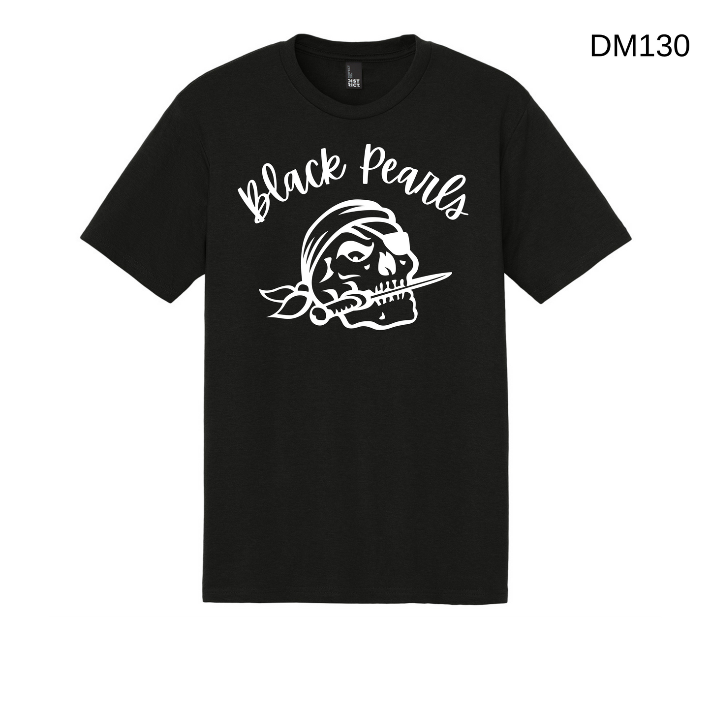 Black Pearls District Tri-blend DM130/Dm1350L - Pirate Head with Black Pearls