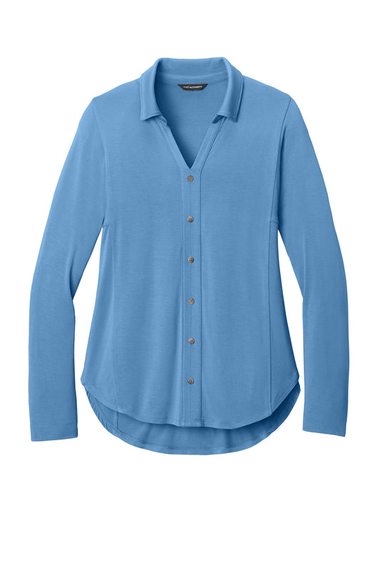 LK5602  Port Authority® Women’s Luxe Knit Button Tunic