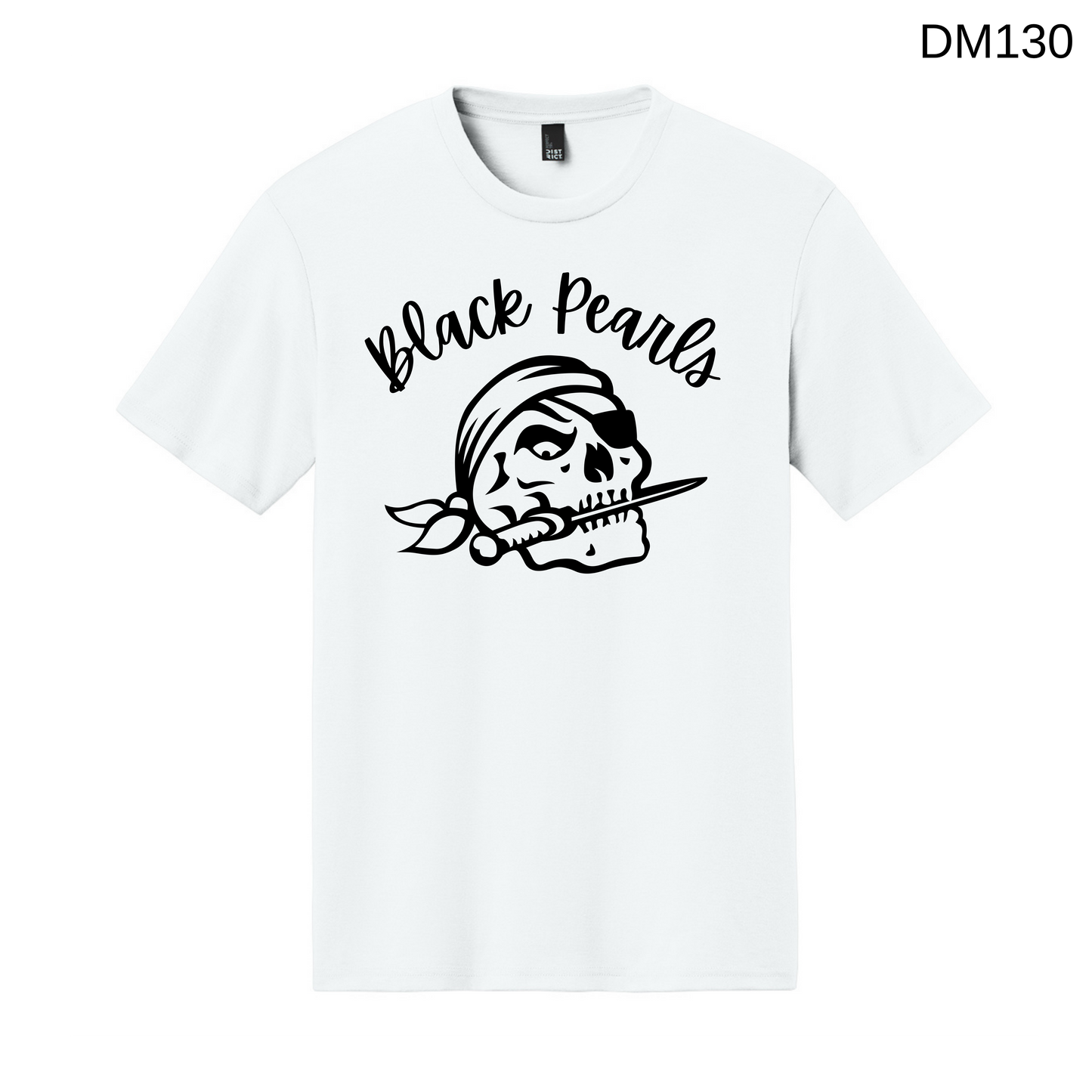 Black Pearls District Tri-blend DM130/Dm1350L - Pirate Head with Black Pearls