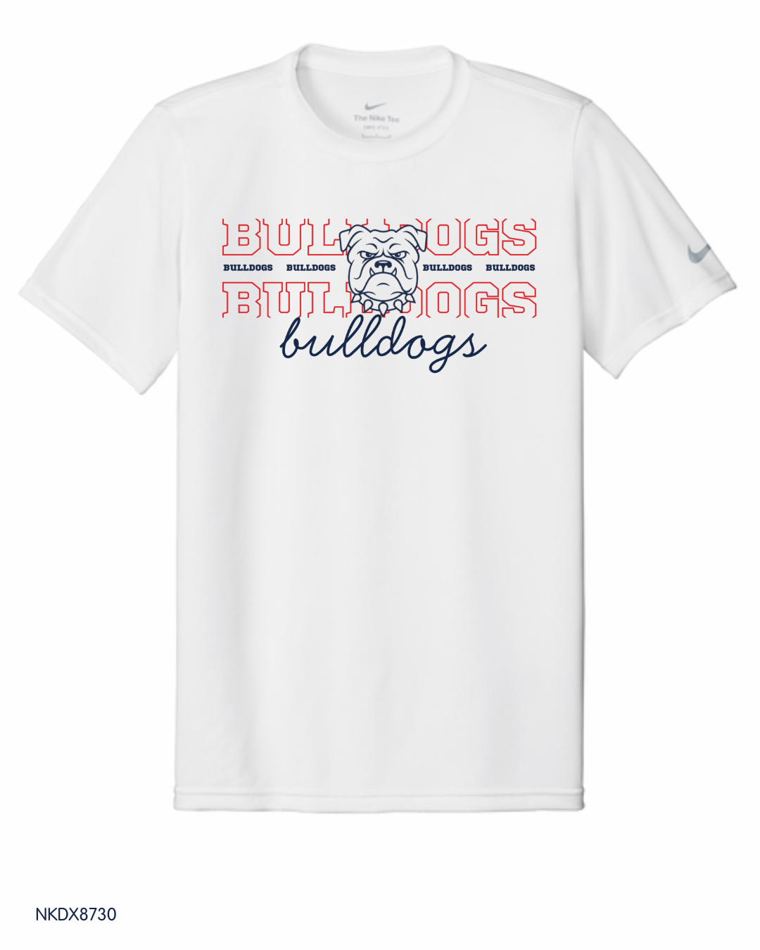 Bulldogs - Youth, Adult, Women's NKDX8730 / NKDX8734 / NKDX8787 Nike Swoosh Sleeve rLegend Tee