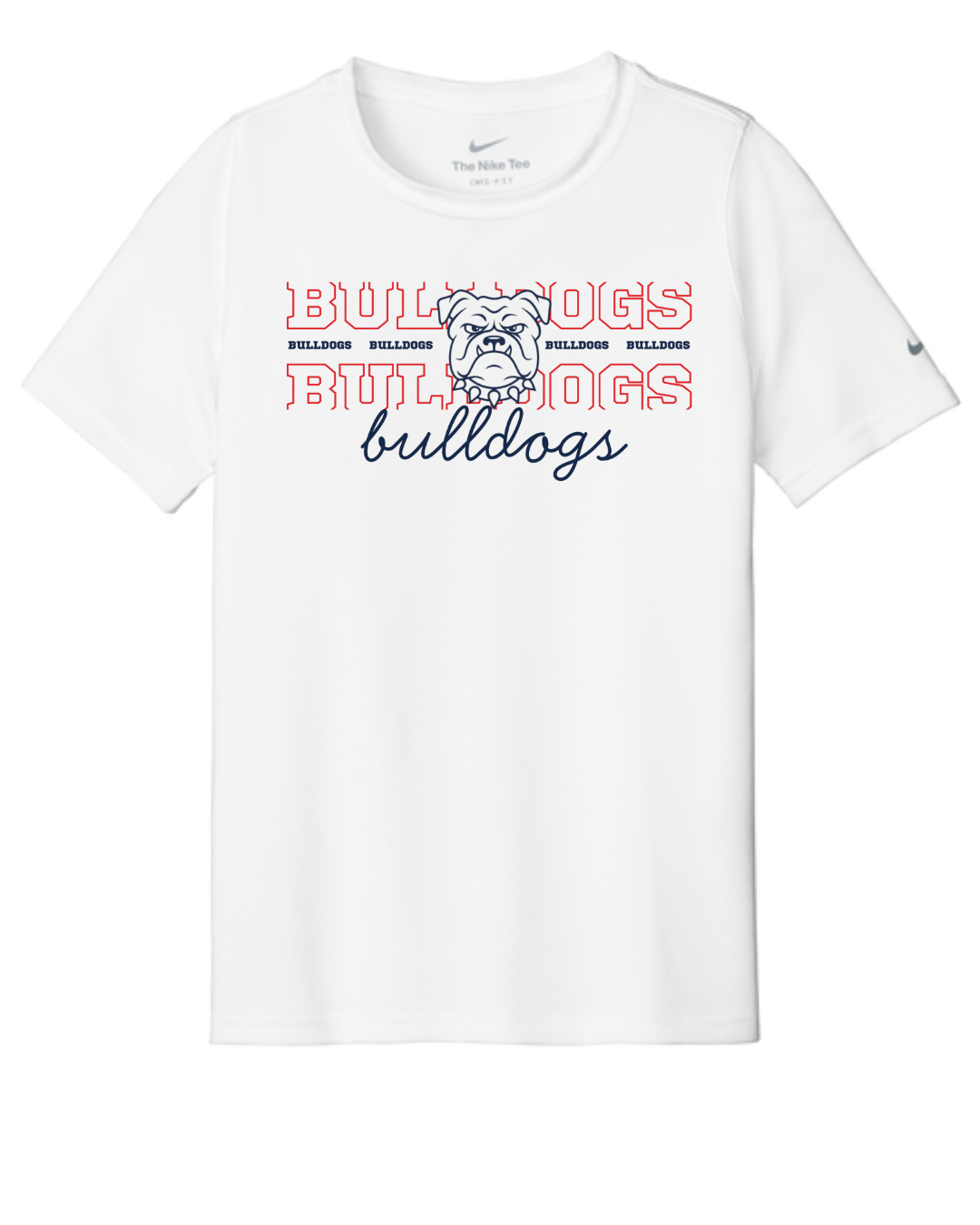 Bulldogs - Youth, Adult, Women's NKDX8730 / NKDX8734 / NKDX8787 Nike Swoosh Sleeve rLegend Tee