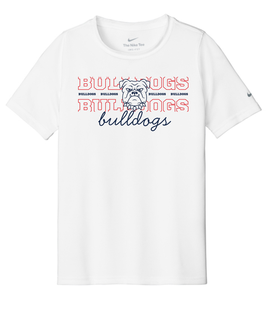 Bulldogs - Youth, Adult, Women's NKDX8730 / NKDX8734 / NKDX8787 Nike Swoosh Sleeve rLegend Tee
