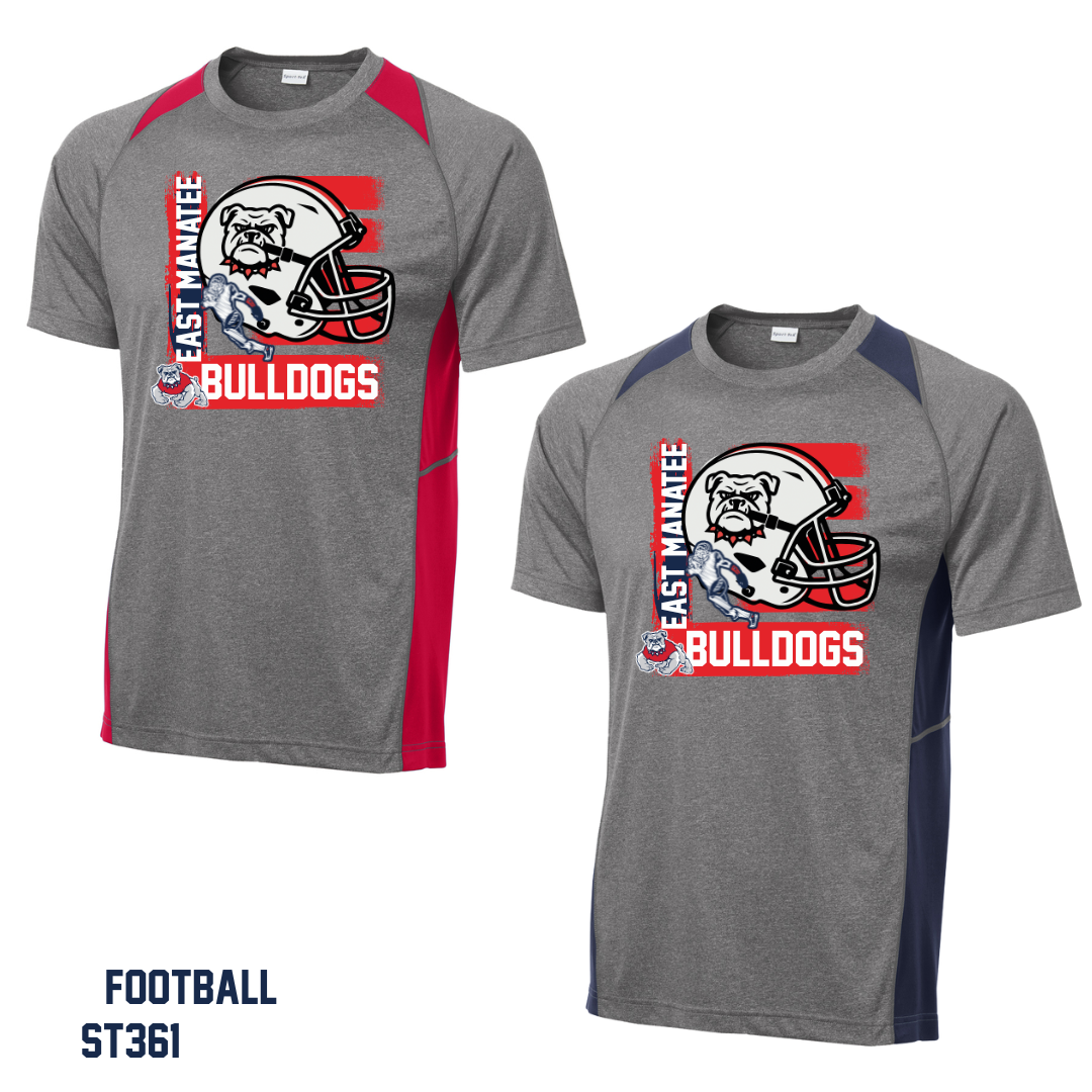 Bulldogs  - Youth & Adult YST361 / ST361 Sport-Tek® Heather Colorblock Contender™ Tee