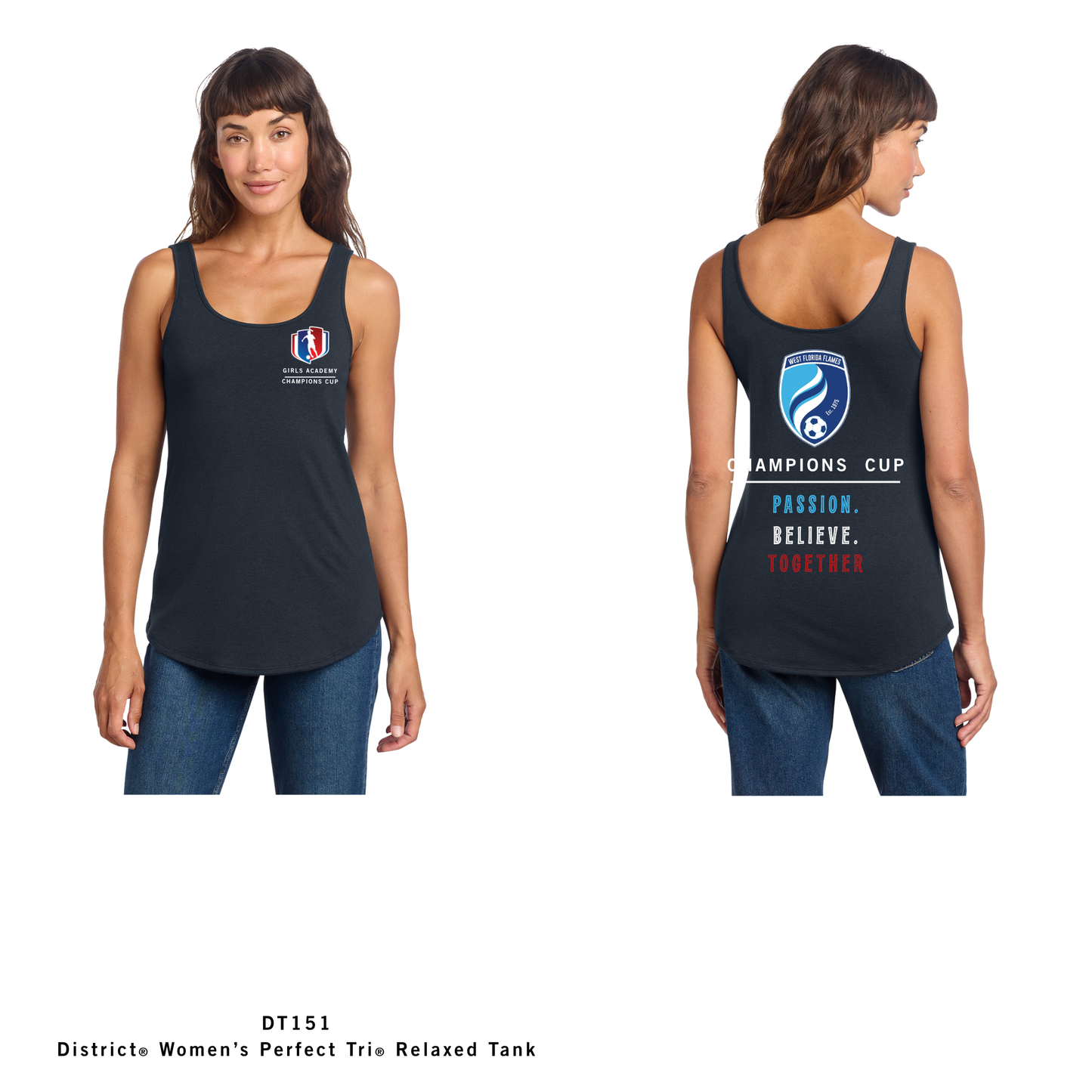 West Florida Flames DT151  District® Women’s Perfect Tri® Relaxed Tank