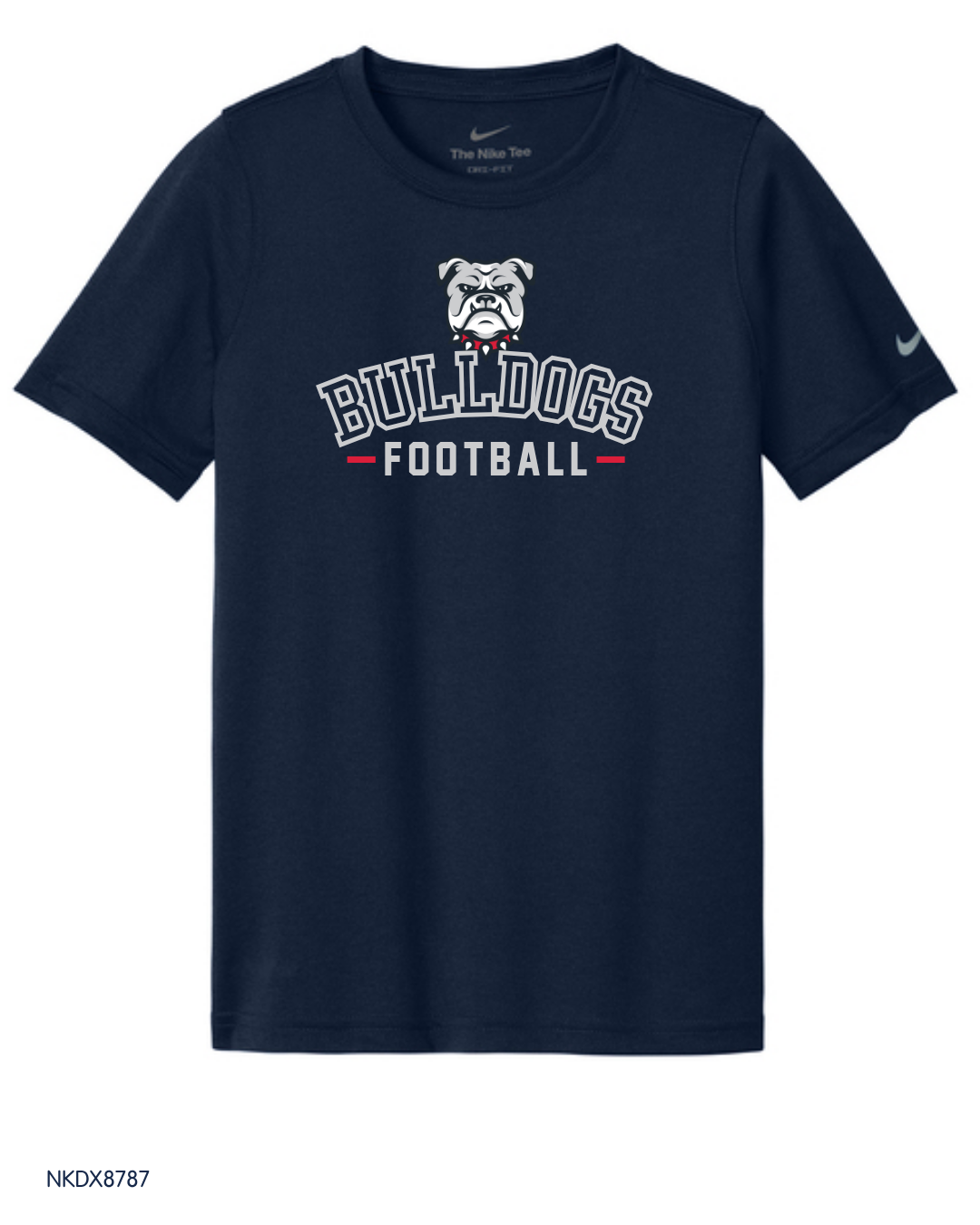Bulldogs - Youth, Adult, Women's NKDX8730 / NKDX8734 / NKDX8787 Nike Swoosh Sleeve rLegend Tee