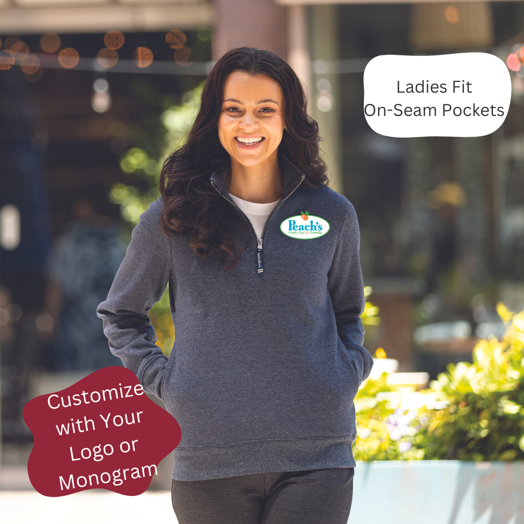 Charles River Ladies Crosswind 1/4 Zip Sweater